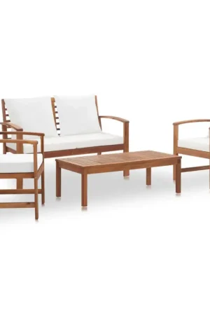 Top Vente Salon de jardin 4 pièces avec coussins