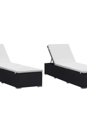 Commander Vite 2 chaises longues en résine tressée avec coussins