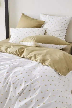 Housse de couette en percale au style géométrique Promotion Saisonnière