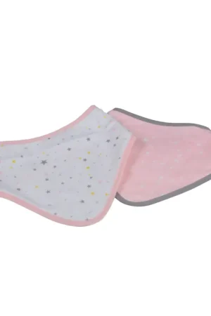 Nouveauté Lot de 2 bavoirs bandana étoiles