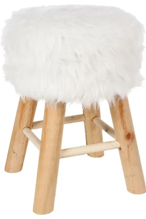 Nouvel Arrivage Tabouret avec assise en fourrure