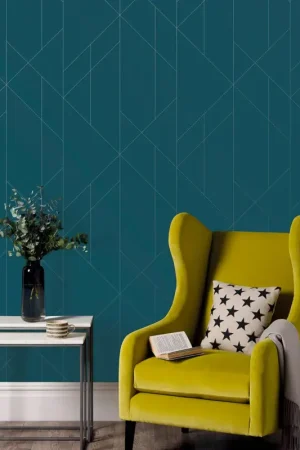 Papier peint aux lignes graphiques Solde