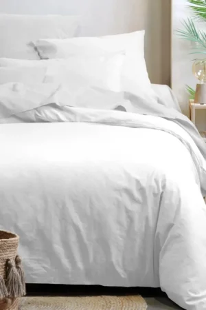 Produit De Marque Housse de couette unie en coton bio