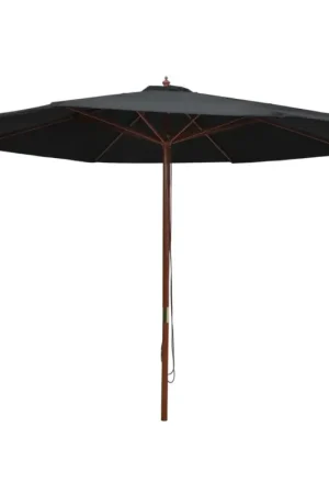 Bon Plan Parasol droit avec mât en bois Ø 350 cm