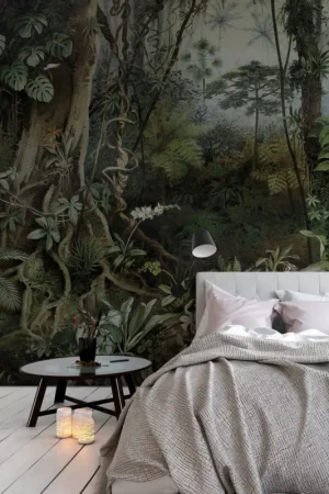 Pas Cher Papier peint panoramique au cœur de la jungle