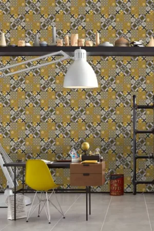 Super Prix Papier peint effet mosaïque colorée