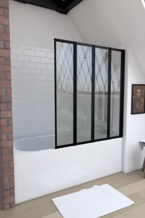 Pare baignoire quatro black Seulement Aujourd'hui