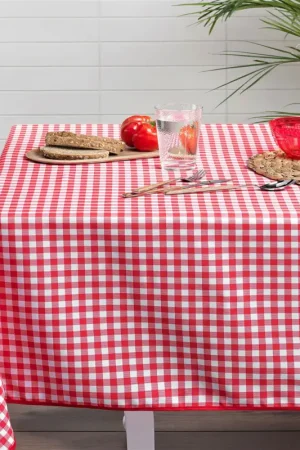 Nappe rectangulaire vichy rouge et blanc Nouveauté