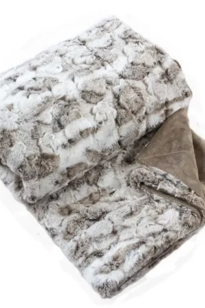 Prix Choc Plaid en imitation fourrure doublée polaire
