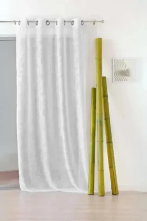Achat Immédiat Voilage à Motifs Frappés "Fleuri"