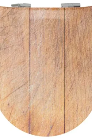 Abattant Double OLFA Déclipsable "Bois Brut" Paiement Sécurisé