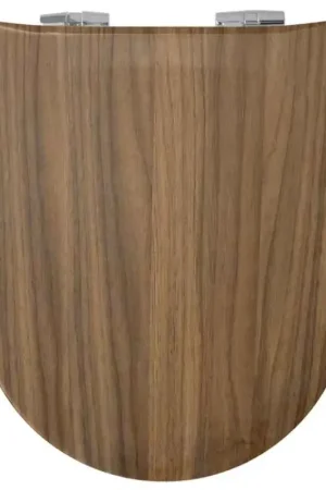 Abattant wood slim déclipsable en imitationbois de noyer Solde