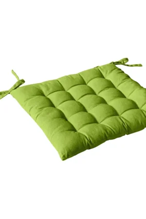 Certifié Galette de chaise piquée 16 points en coton et nouettes