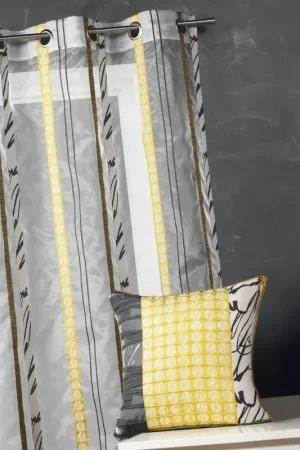 Voilage organza à fines rayures zébrées Bon Marché