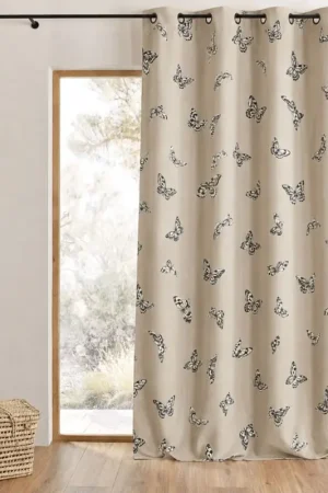 Acheter En Ligne Rideau jacquard imprimés de papillons