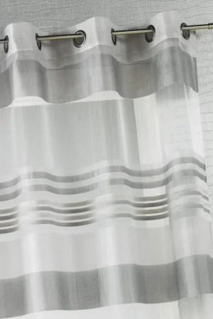 Produit De Marque Voilage organza rayures horizontales tissées