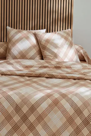 Parure de couette en flanelle au look graphique Vente Directe