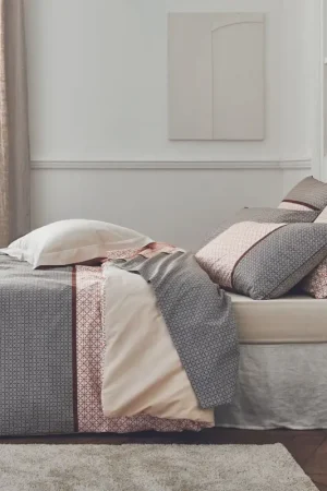 Parure de couette en percale esprit graphique Livraison Express