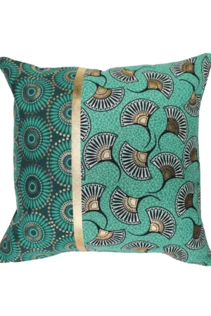 Housse de coussin en coton imprimé or Remise