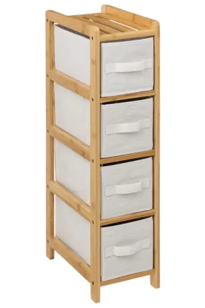 Marque Etagère en Bambou 4 rangements