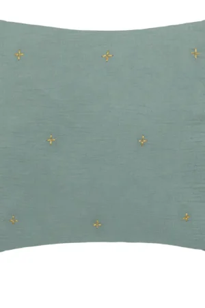 Affaire À Saisir Coussin en gaze de coton brodé