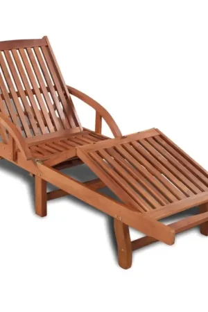 Chaise longue extérieure en bois d'acacia Livraison Express