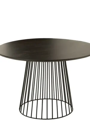 Nouveauté Table ronde en bois de manguier et métal
