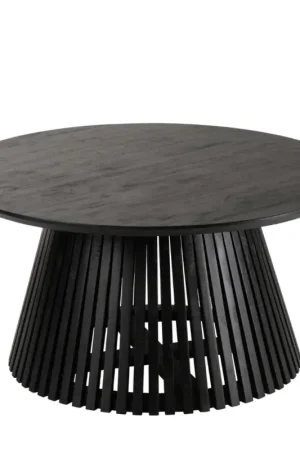 Table basse large en bois de manguier noir Authentique