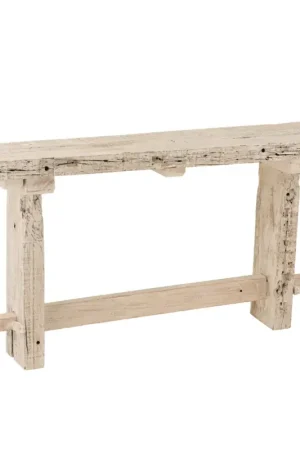 Console brut en bois recyclé blanchi Quantité Limitée