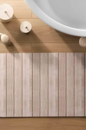 Tapis de Bain Calista Ultra-Absorbant Effet Bois Achetez Aujourd'hui