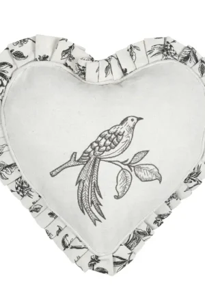 Coussin coeur style campagne chic Soldes