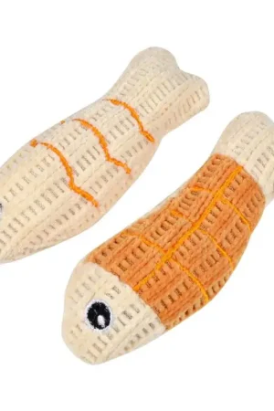 Solde Lot de 2 jouets peluche poisson pour chat