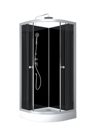 Authentique Cabine de douche 1/4 de cercle minimaliste design contemporain