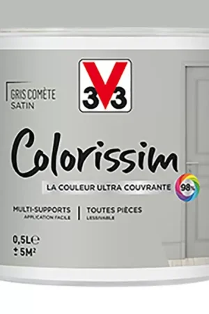 Peinture Multi-supports V33 Colorissim Satin Gris comète Offre Limitée