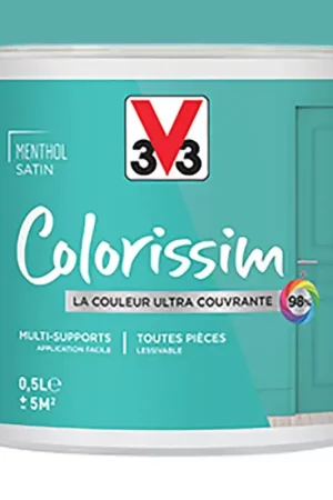 Prix Bas Peinture Multi-supports V33 Colorissim Satin Menthol