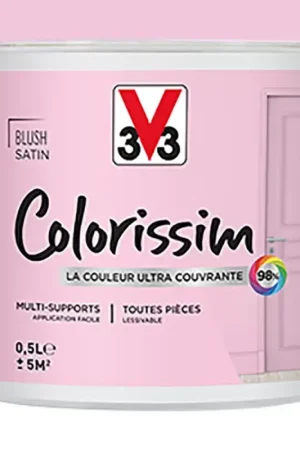 Livraison Express Peinture Multi-supports V33 Colorissim Satin Blush