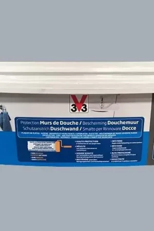 V33 Protection Murs de Douche Gris galet Bon Marché