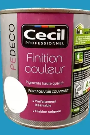 CECIL PE DECO Finition Couleur Bleu piscine Satin Populaire