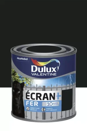 Peinture fer DULUX VALENTINE Ecran+ brillant Noir Produit De Marque