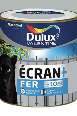 Peinture fer DULUX VALENTINE Ecran+ brillant Gris franc Prix Choc