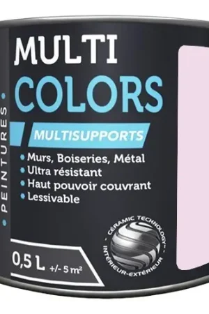 Commander Maintenant Peintures Multi Colors BÂTIR Satin Soyeux Rose trémière