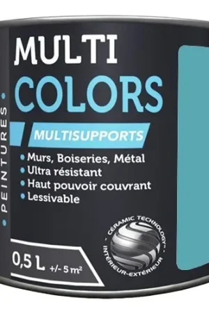 Dernière Chance Peintures Multi Colors BÂTIR Satin Soyeux Turquoise profonde