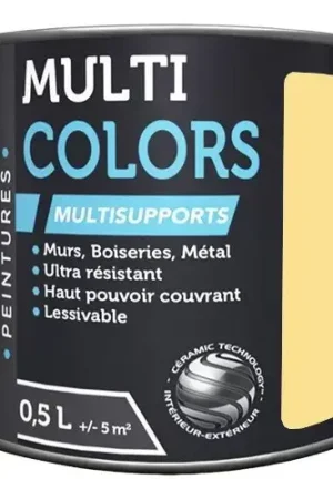 Authentique Peintures Multi Colors BÂTIR Narcisse Jaune Satin Soyeux