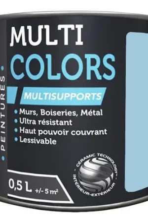 Bon Marché Peintures BÂTIR Multi Colors Mat Poudré Bleu céleste
