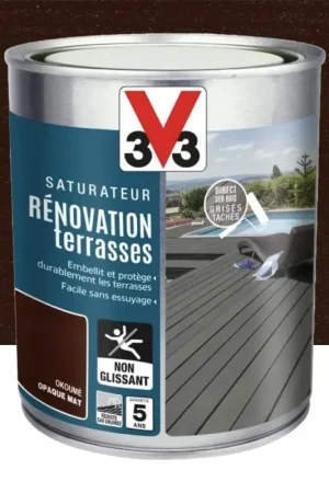 Saturateur V33 Rénovation terrasses Okoumé Achat Immédiat
