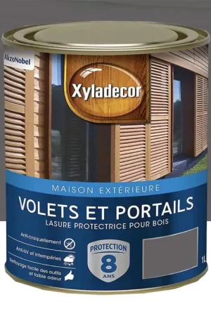 Lasure Xyladécor Volets & Portails 8ans Anthracite opaque Prix Promo
