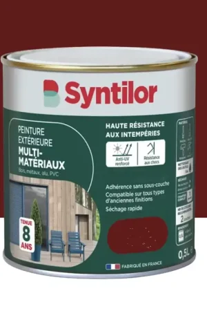 Peinture Multi-Matériaux Extérieure SYNTILOR Rouge Basque Quantité Limitée