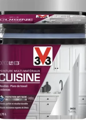 Peinture Multi-Matériaux Cuisine V33 Déco LAB Inox Satin Nouvelle Collection