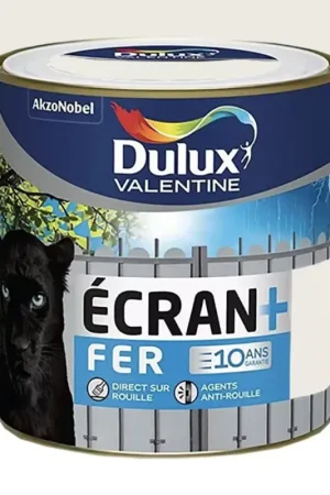 Jusqu'à Épuisement Des Stocks Peinture fer DULUX VALENTINE Ecran+ brillant Blanc crème