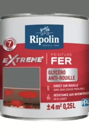 Jusqu'à Épuisement Des Stocks Peinture Fer RIPOLIN eXtrême Gris Acier (ral 7012)